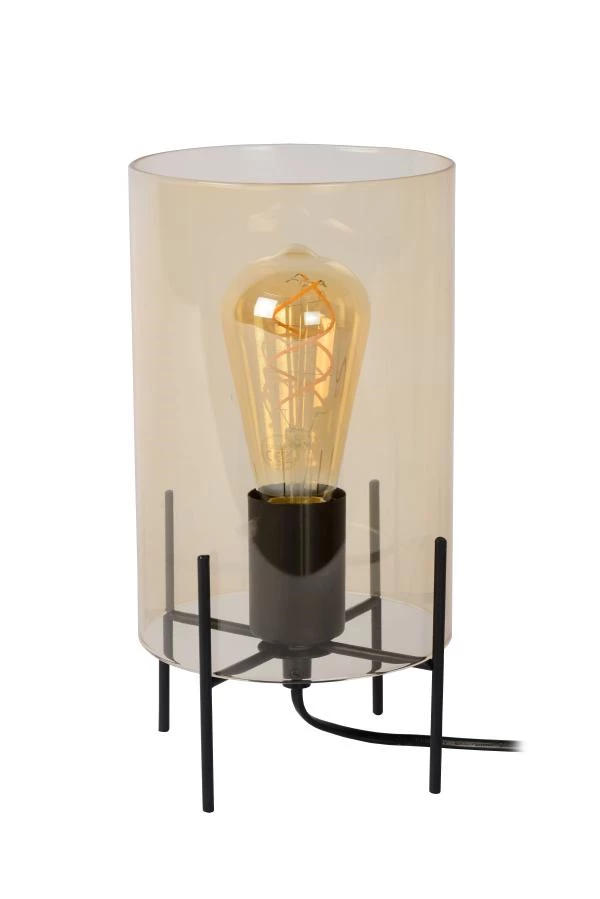 Lucide STEFFIE - Lampe de table - Ø 15 cm - 1xE27 - Ambre - UIT